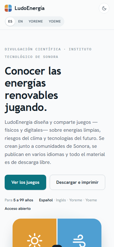 Versión para celular de LudoEnergía