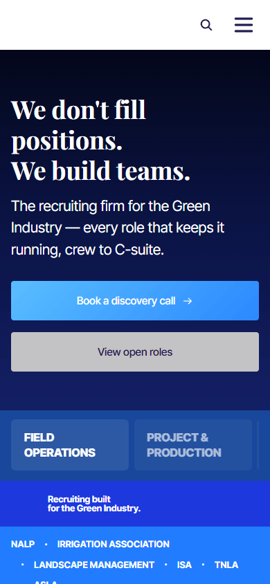 Home page on a phone